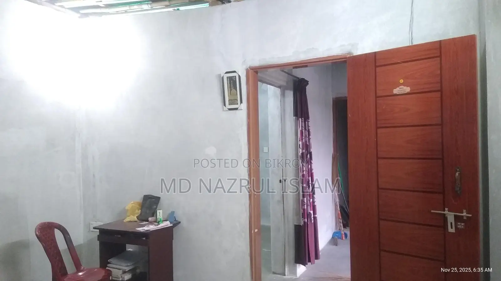 Land with house for sale.