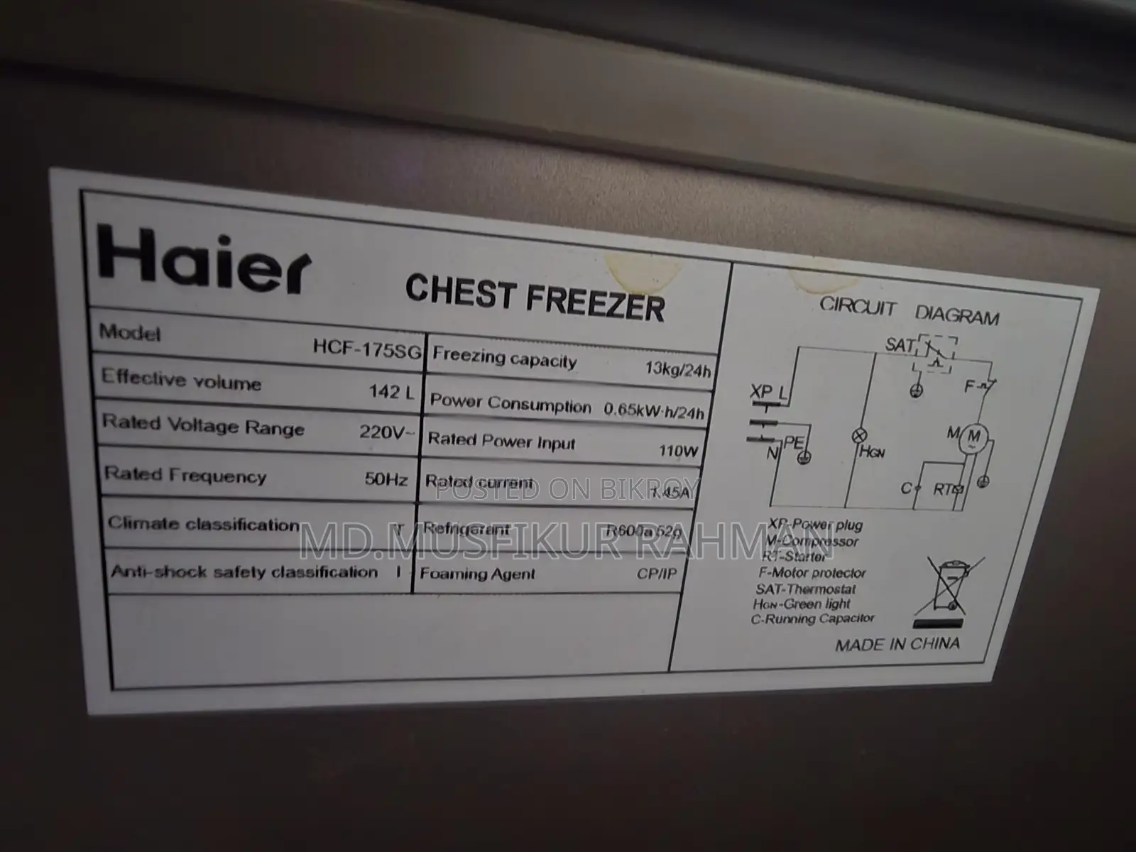 Refrigerator for Sale
