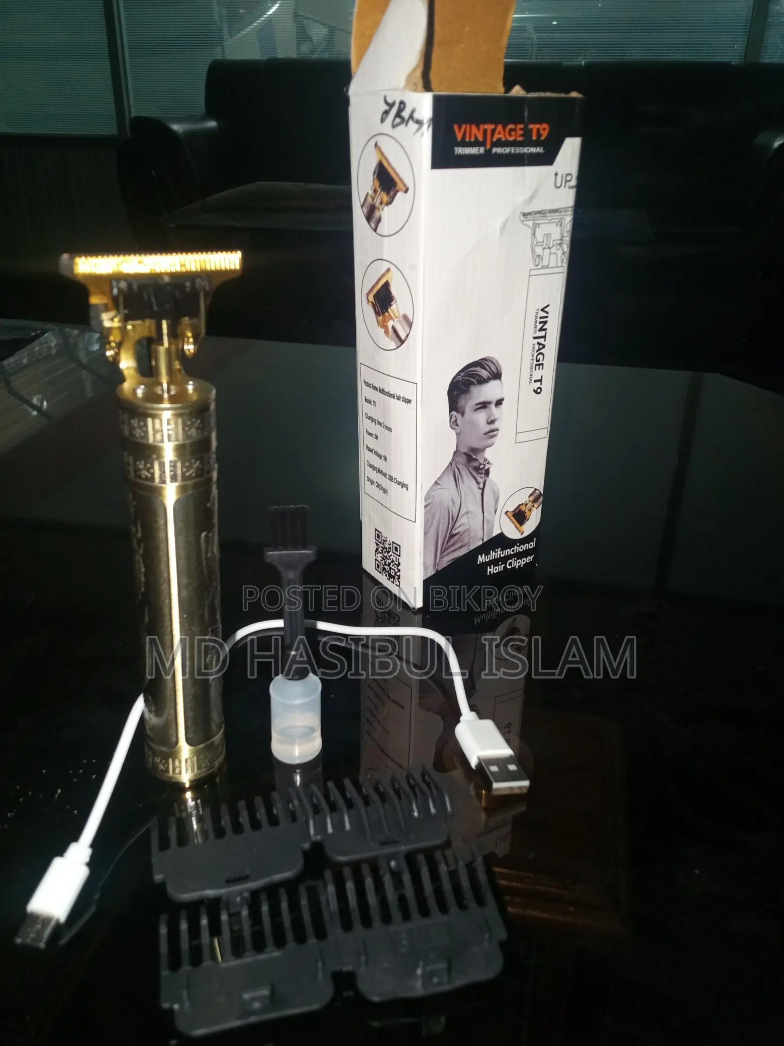 Vintage T9 Trimmer For Men – Sharp Blade & Long Backup