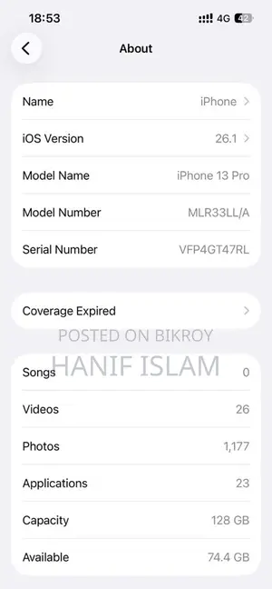 Apple iPhone 13 Pro ` (Used)