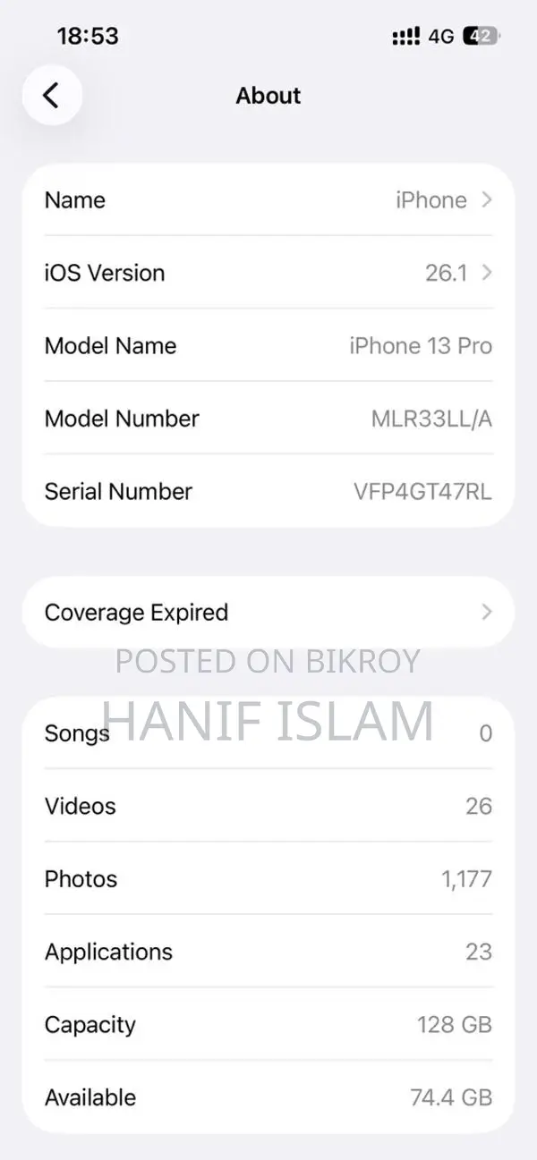 Apple iPhone 13 Pro ` (Used)