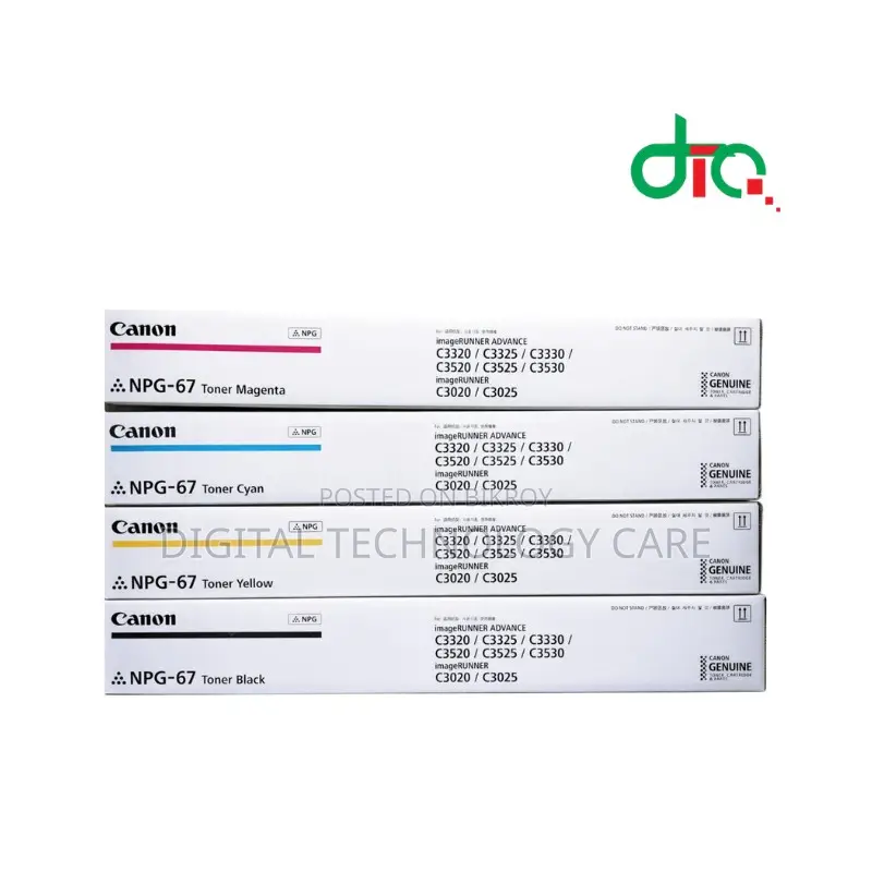 Canon NPG-67 CMYK Full Set Color Toner Cartridge