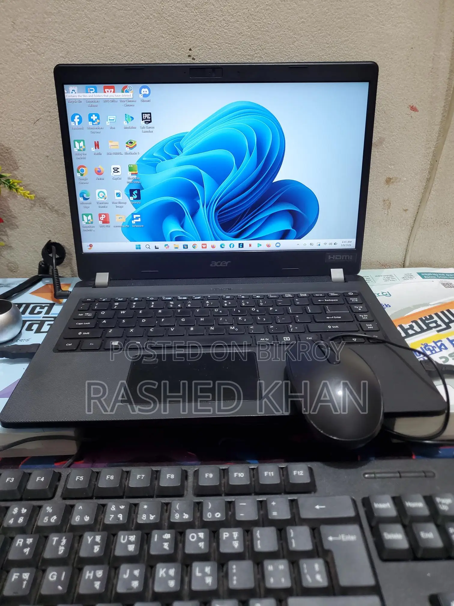Laptop Acer TravelMate P2 8GB Intel Core I3 HDD 1T