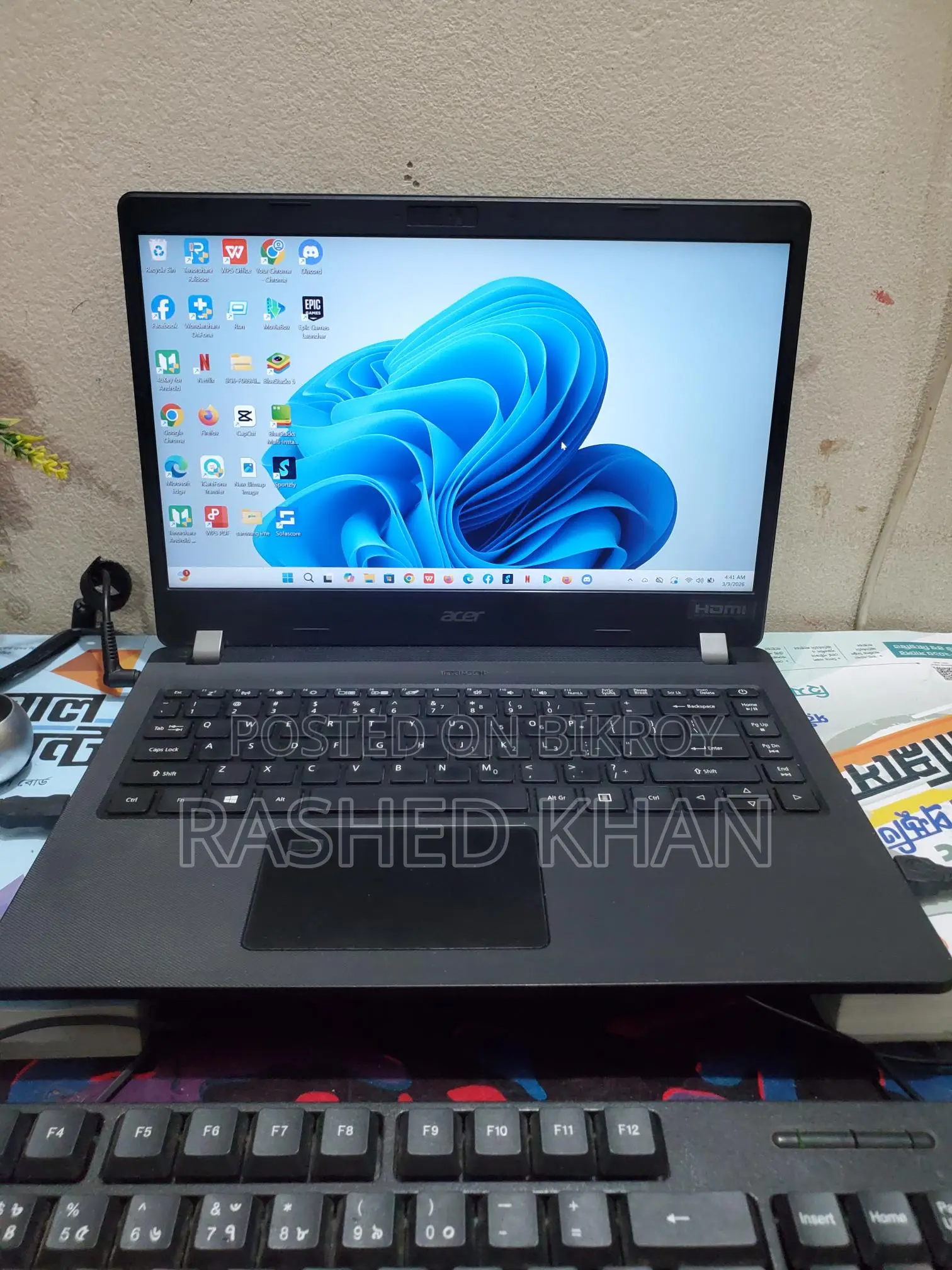 Laptop Acer TravelMate P2 8GB Intel Core I3 HDD 1T