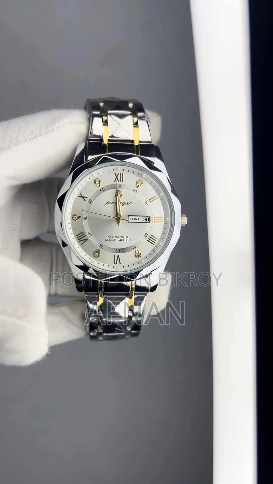 Poedagar 615 Diamond Cut Watch for Men