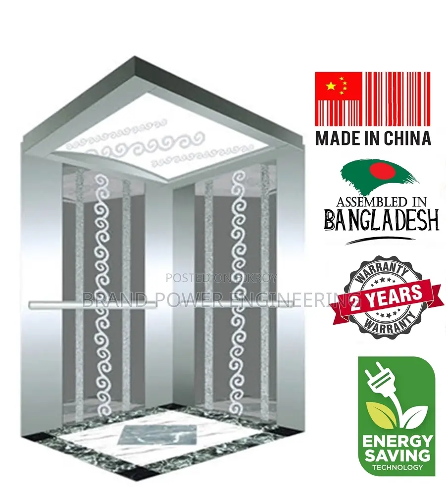 450kg Fuji Elevator | 7 Stops Stainless Steel Finish Smooth Ride