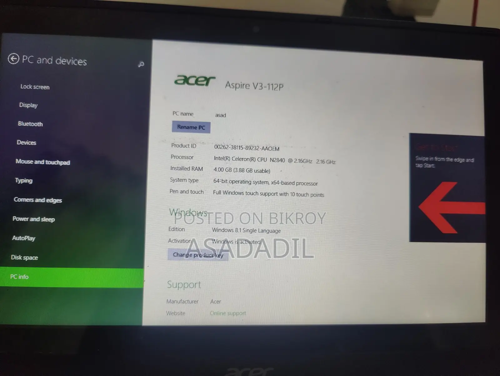 Acer Aspire5 -12 GB RAM