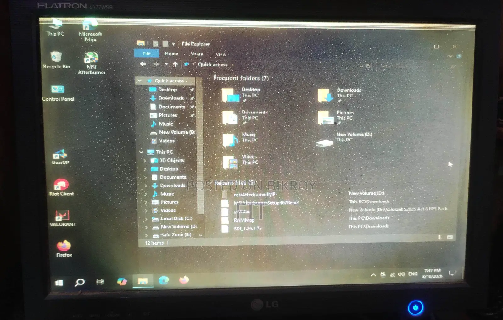 Lg 19" Monitor 75hz L177wsb