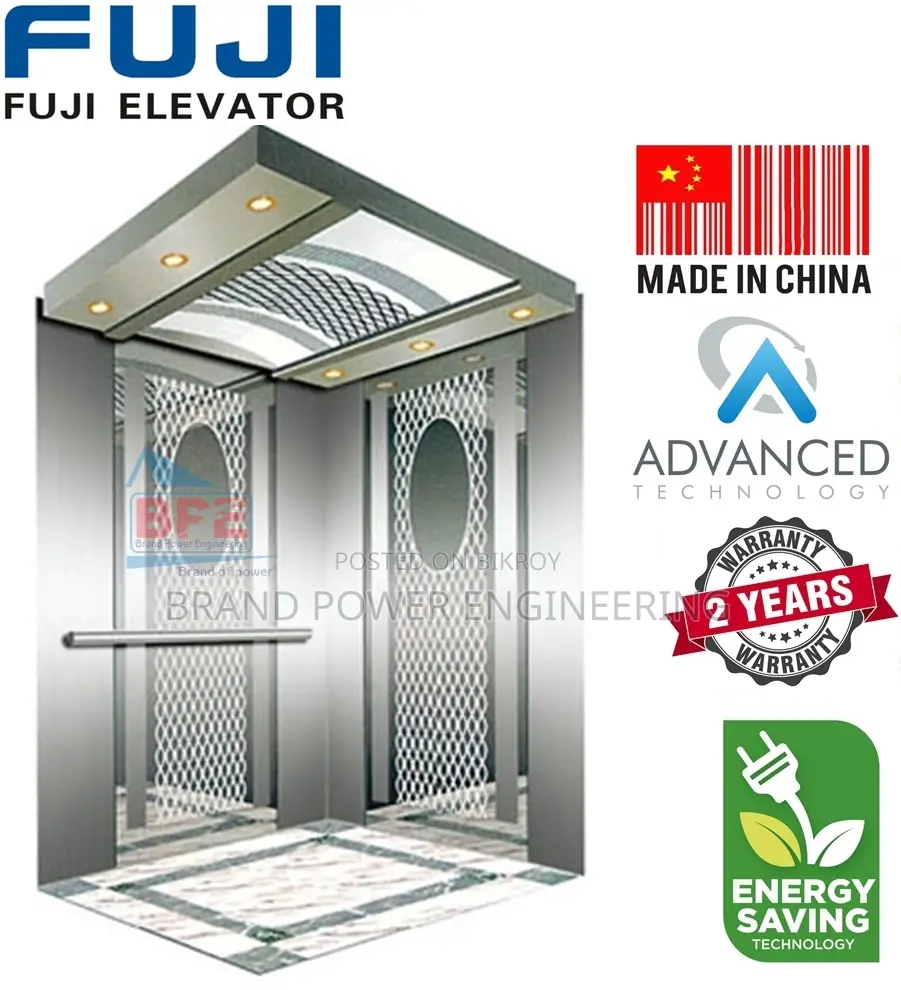 10-Floor Fuji Passenger Lift: 450kg / 6 Person | & ARD Safety