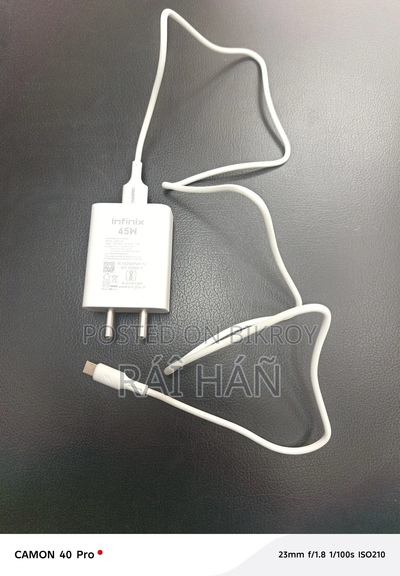 Infinix Charger 45w
