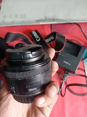 ক্যানন 750D সাথে 50mm STM প্রাইম লেন্স, ২টি ব্যাটারি ও চার্জার