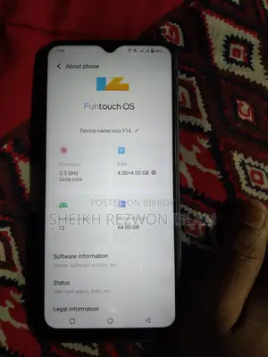 Vivo Y16 . (Used)