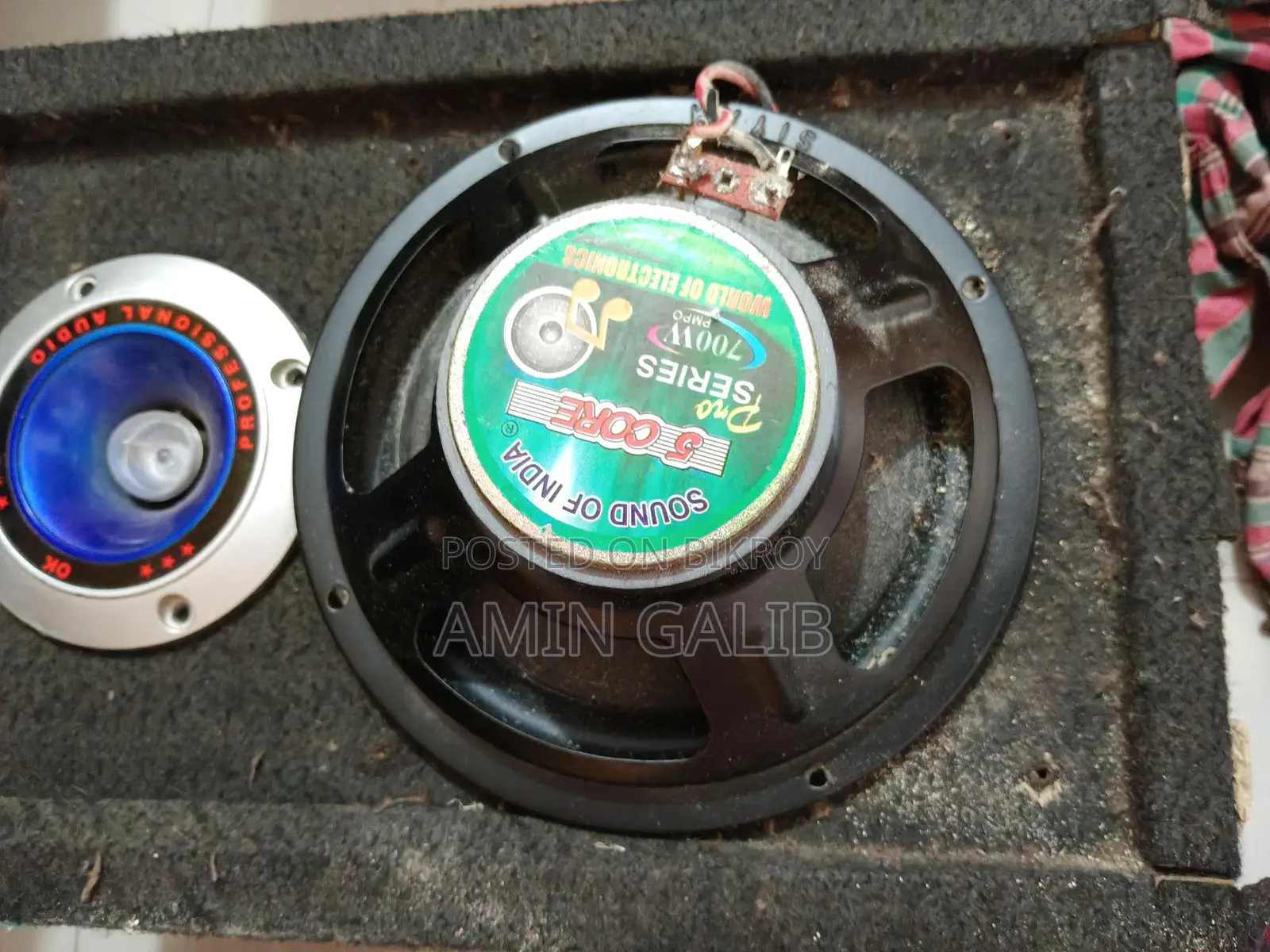 6 Inch 2 Speakers with Cabinet and Tweeter