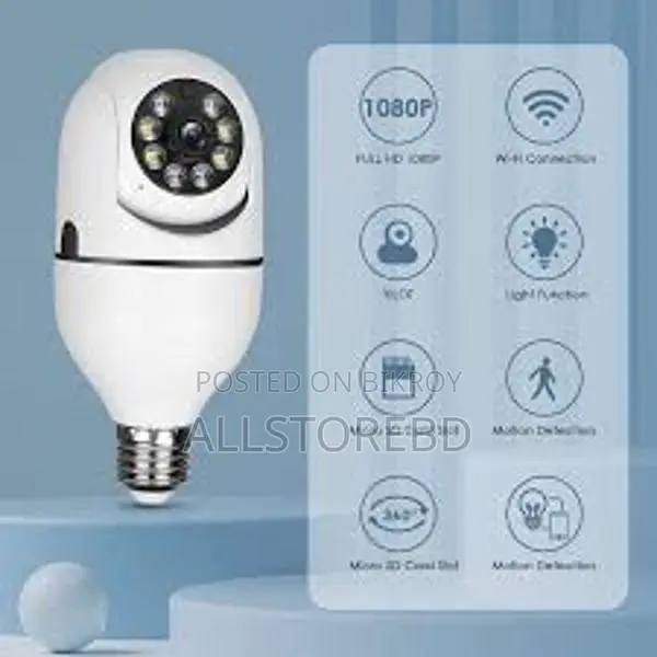 Wireless Home Security Bulb Ip Camera