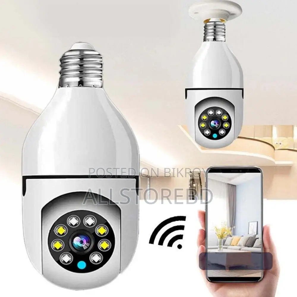 Wireless Home Security Bulb Ip Camera