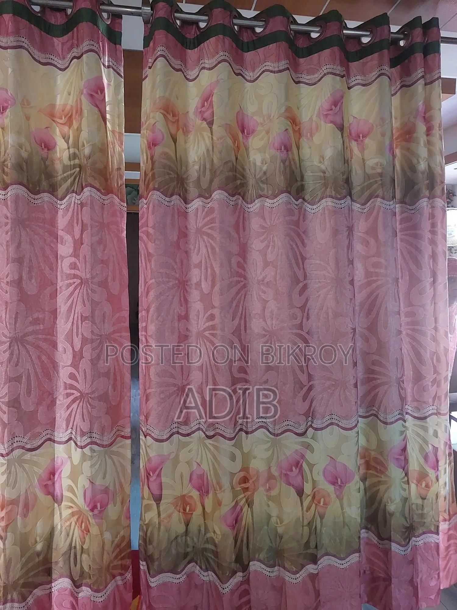 PINK AND USED CURTAINS