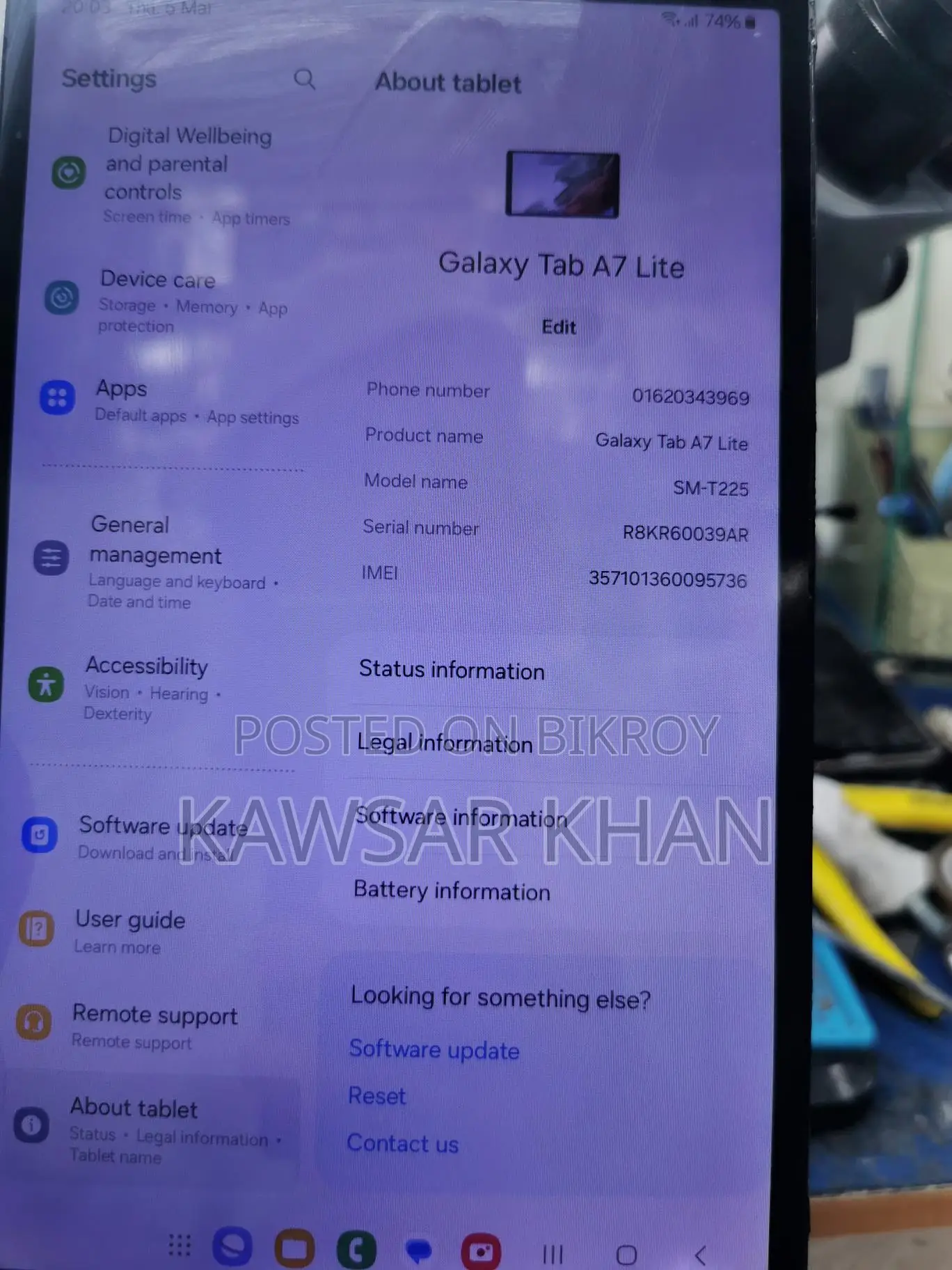 Samsung Galaxy A7 Lite Used