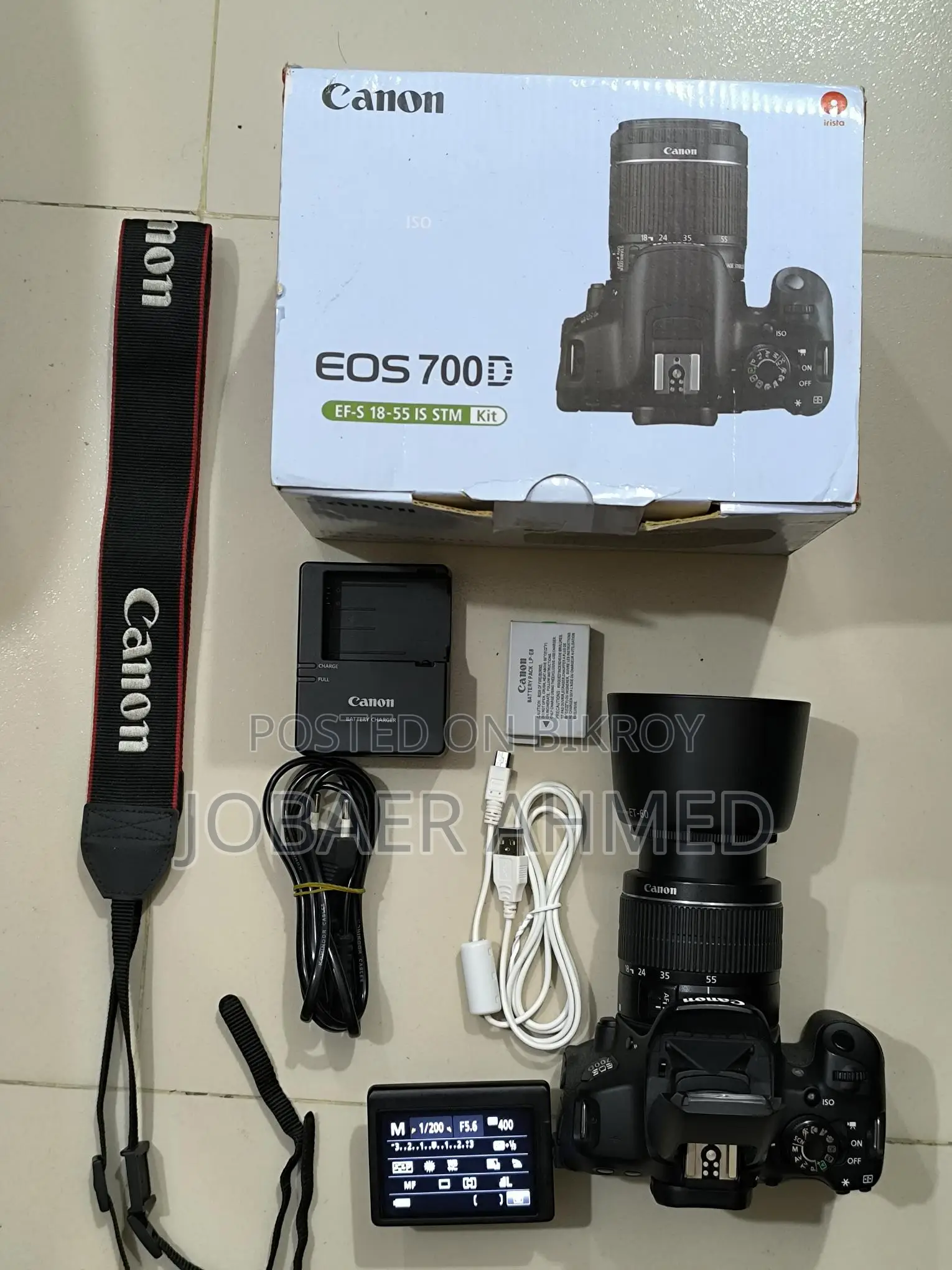Canon EOS 700d (with box) Made in Japan, full setup for sale