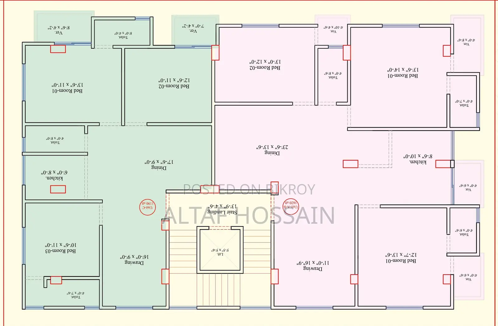 1620sqft Flat Sale @Banasree