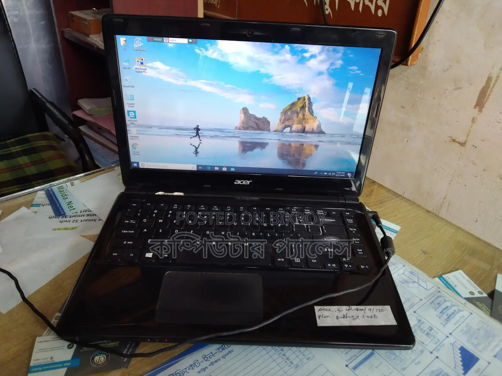 Acer Core i5 4th Gen RAM 4GB SSD 128GB Running Laptop