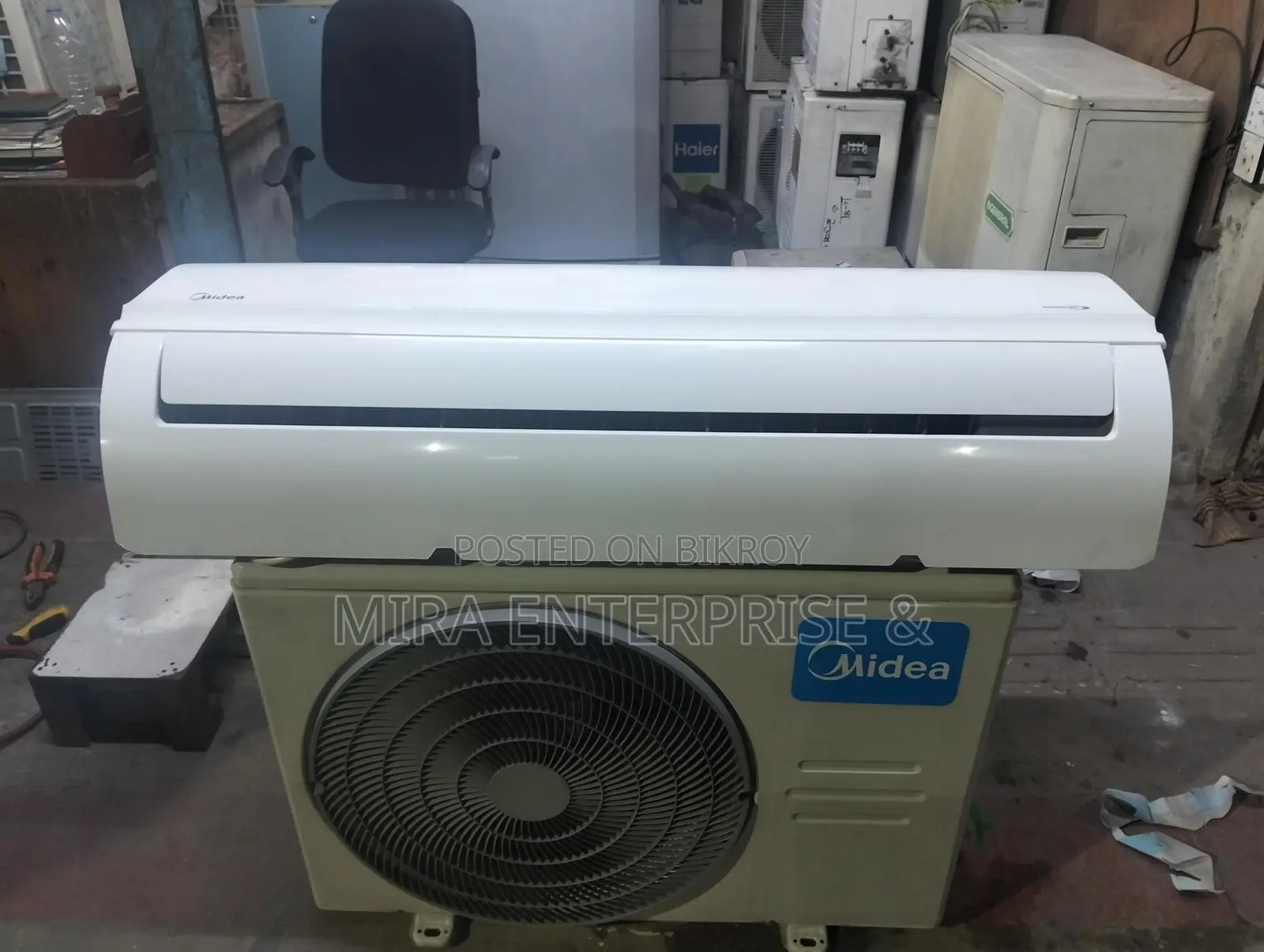 Midea brand split type inverter 1.5 ton AC full fresh condition