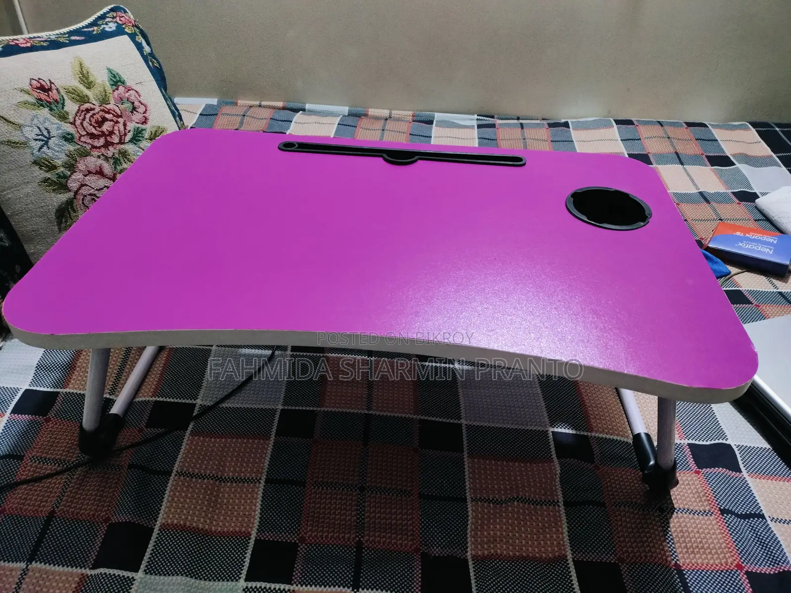 Magenta Folding, Portable Reading / Laptop Table