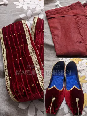 Royal Maroon Sherwani Suit Set 6 Pieces