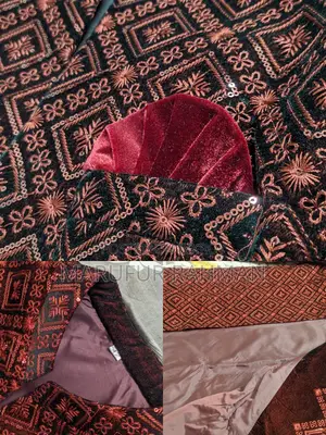Royal Maroon Sherwani Suit Set 6 Pieces