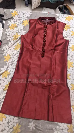 Royal Maroon Sherwani Suit Set 6 Pieces