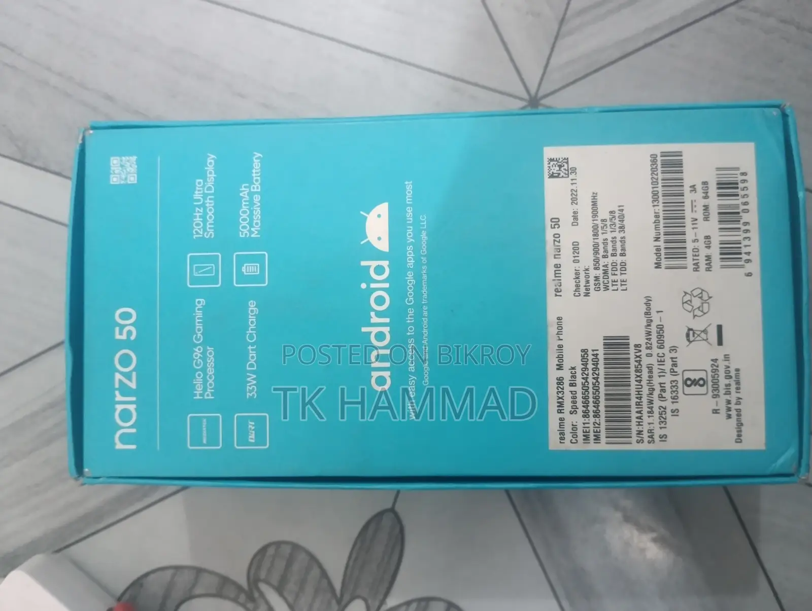Realme Narzo 50 Android (Used)