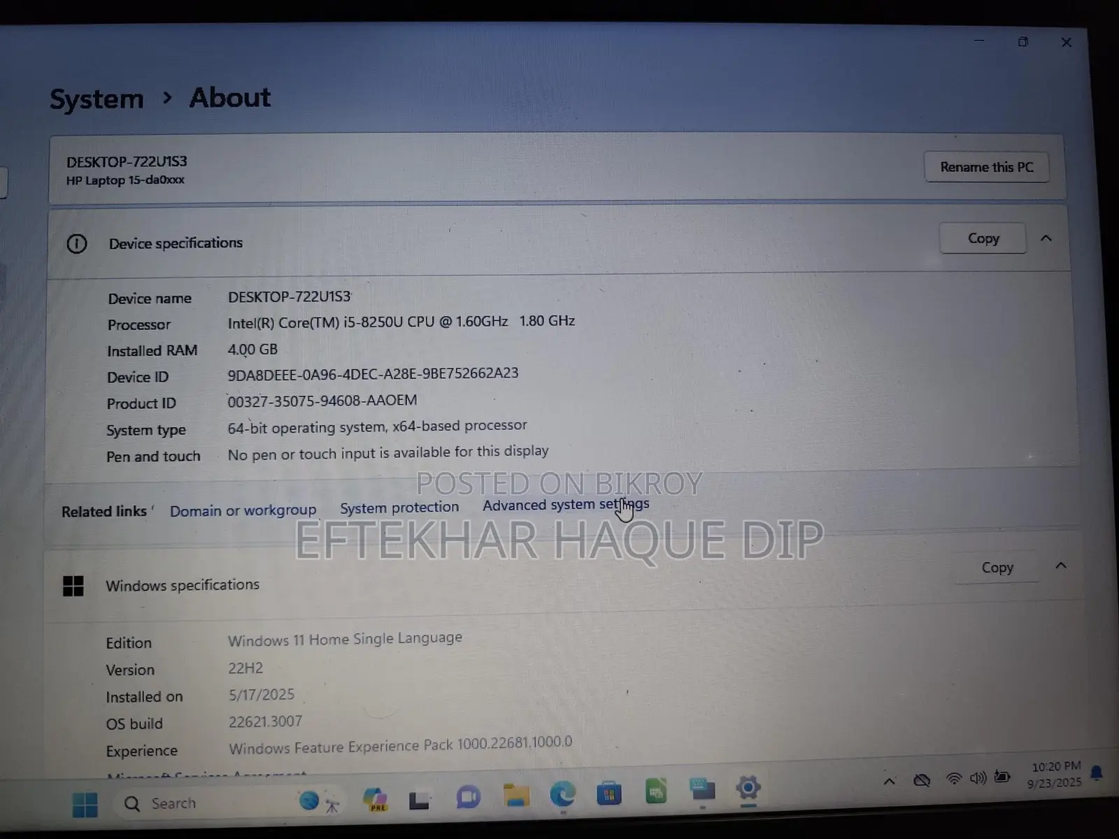 HP probook 15 inch(i5/8G) with SSD+ Graphics card