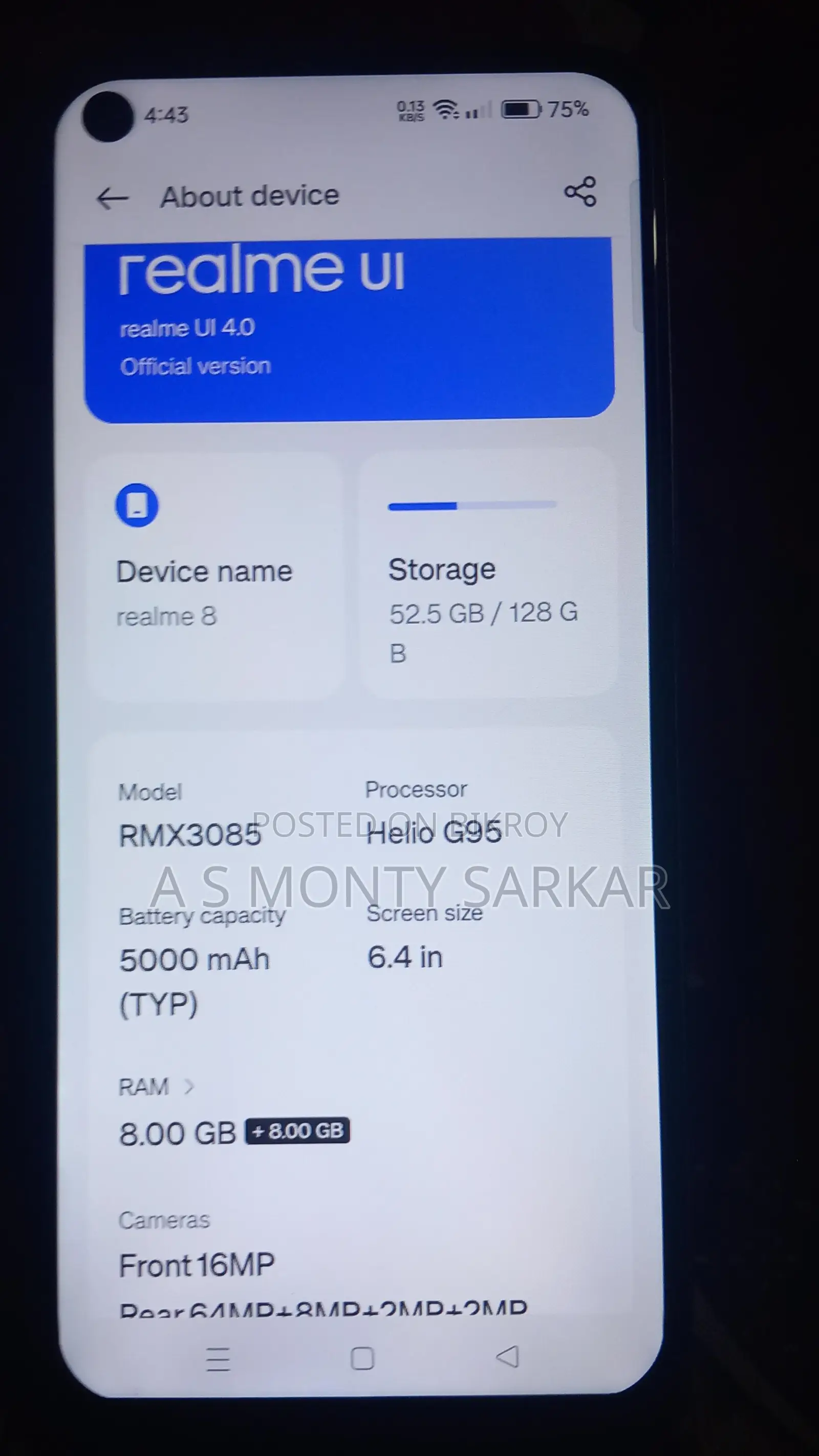 Realme 8 (ব্যবহৃত)