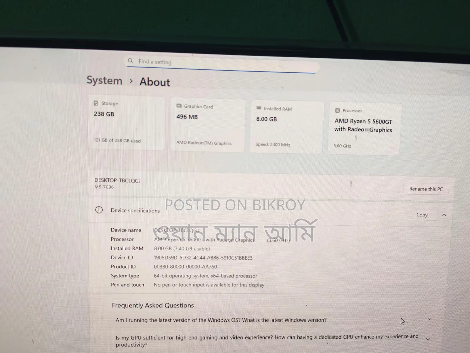 Desktop Computer for Sale