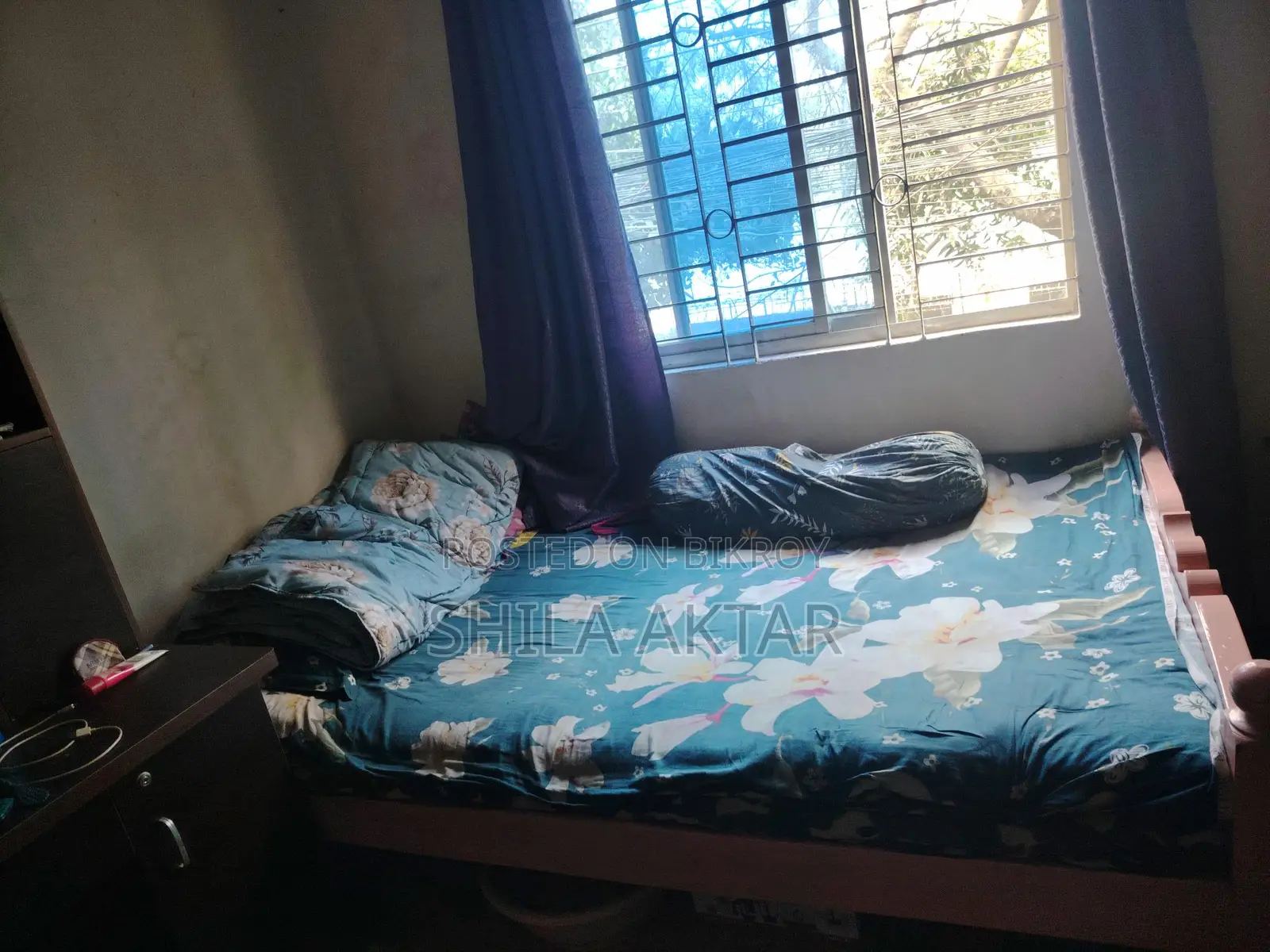 Bed with Mattress and Topper