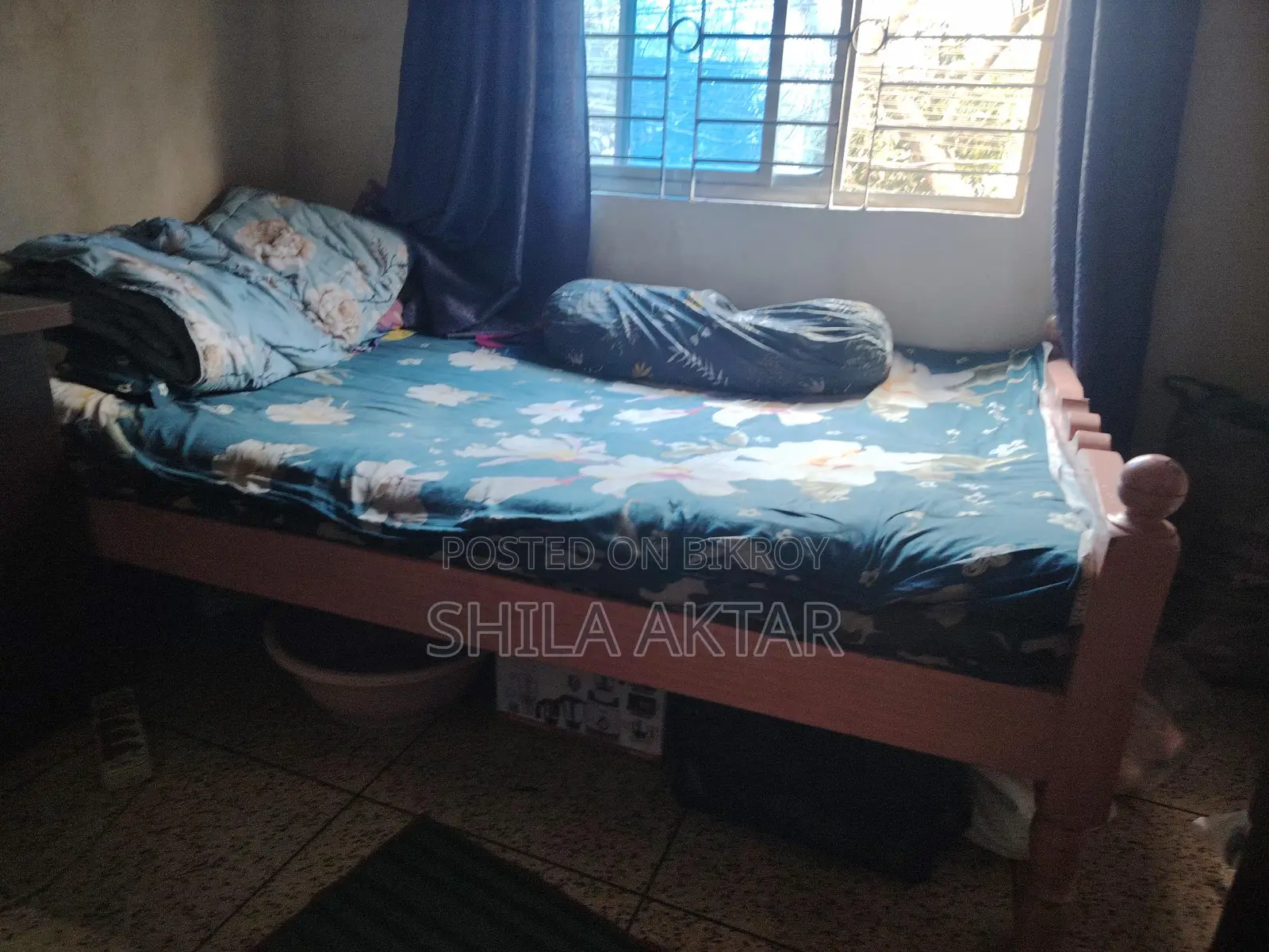 Bed with Mattress and Topper