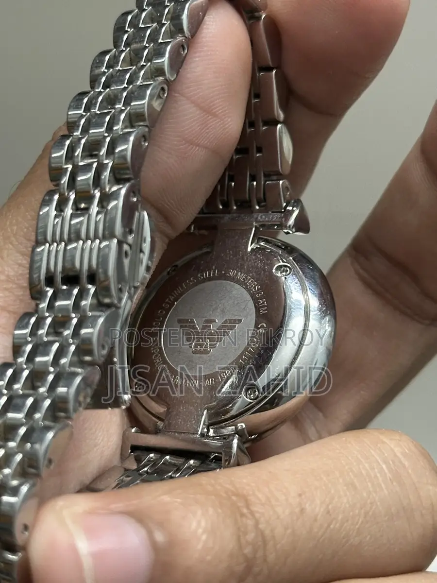 Emporio Armani Classic Mop Dial Silver-tone Ladies Watch- Ar1908