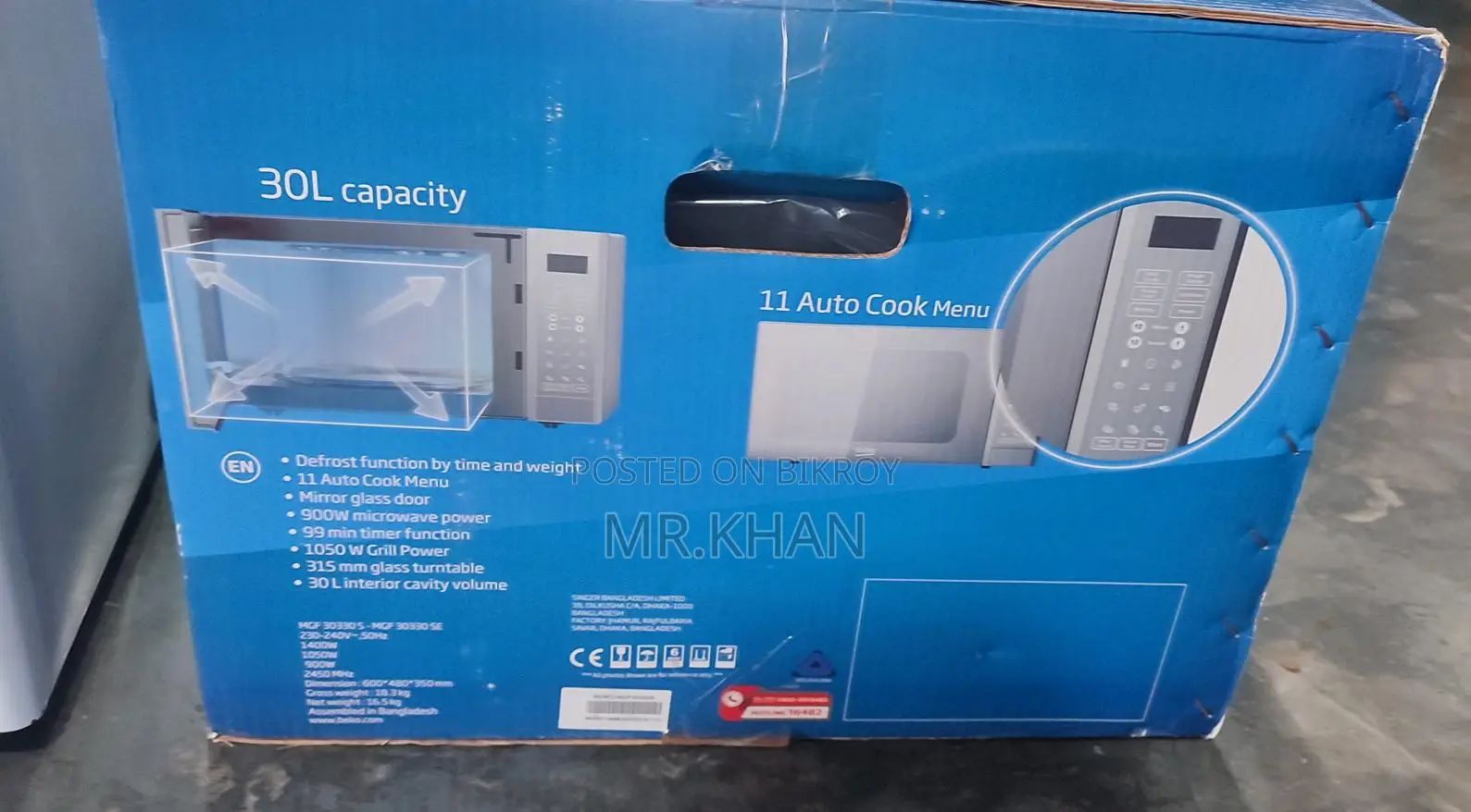 Singer- Beko Grill Microwave Oven for Sale