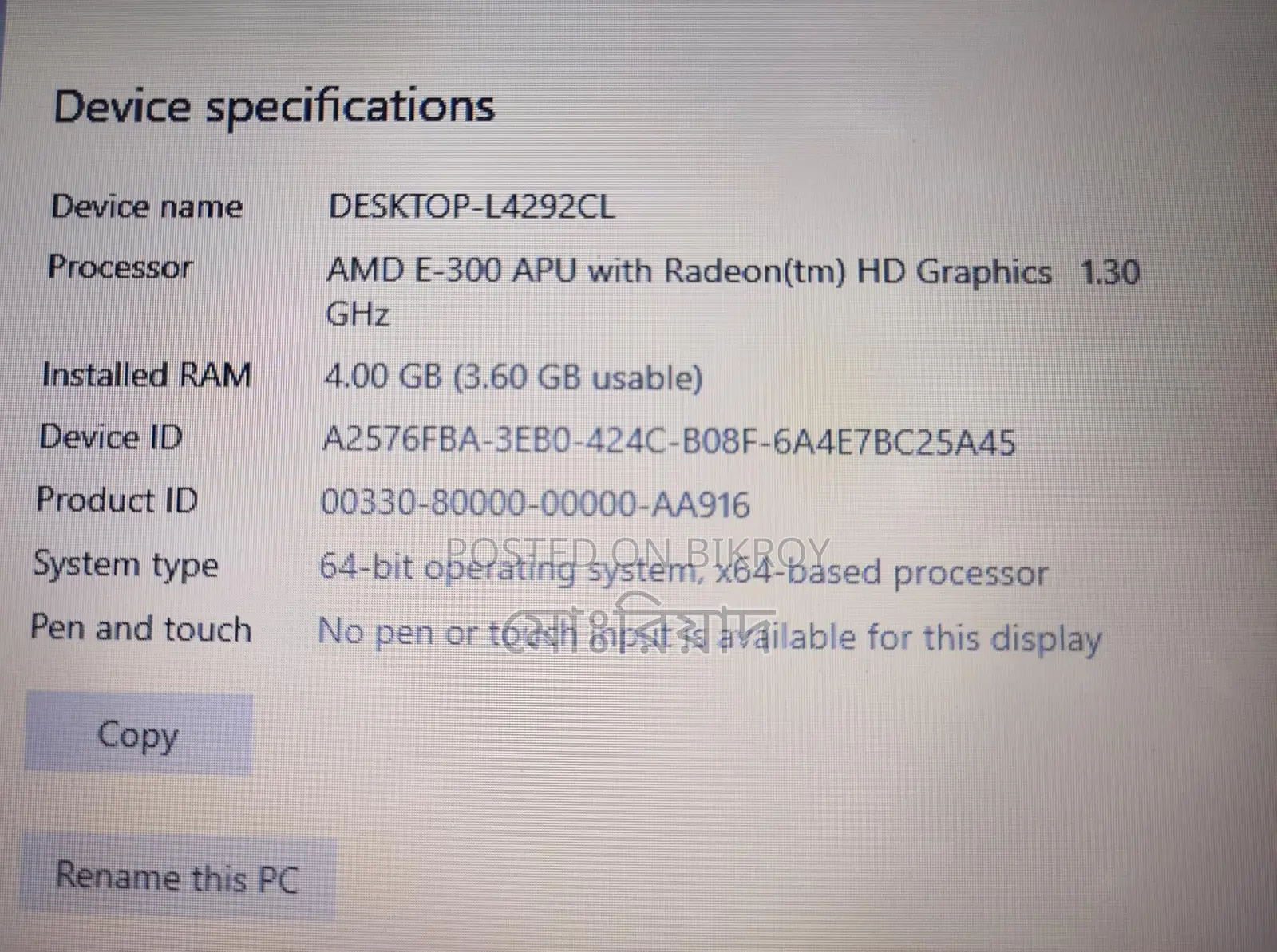 Hp Amd Processor 4 Gb Ram 128 Ssd