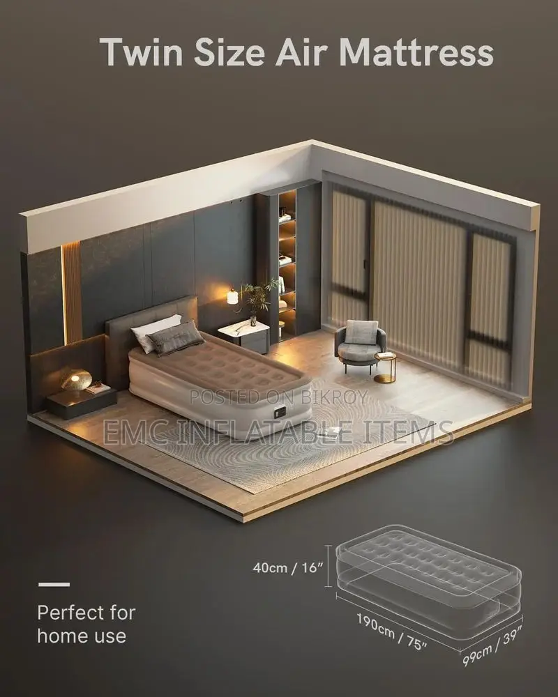 Inflatable Air Mattress Bed Built-in Ac Pump