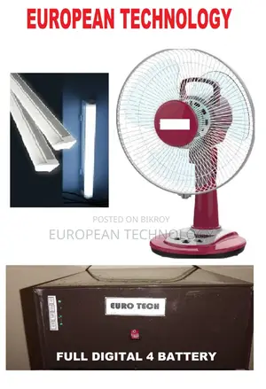 1 High-Speed Fan & 4-Light Package with 7-Hour Backup