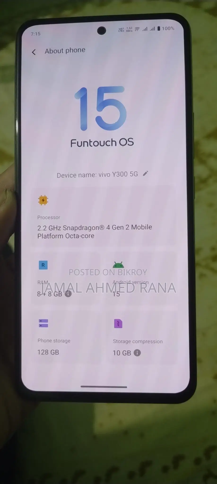 Vivo y300 5g (Used)