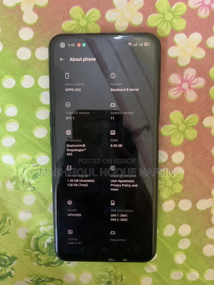 OPPO A92 8/128 fresh (Used)
