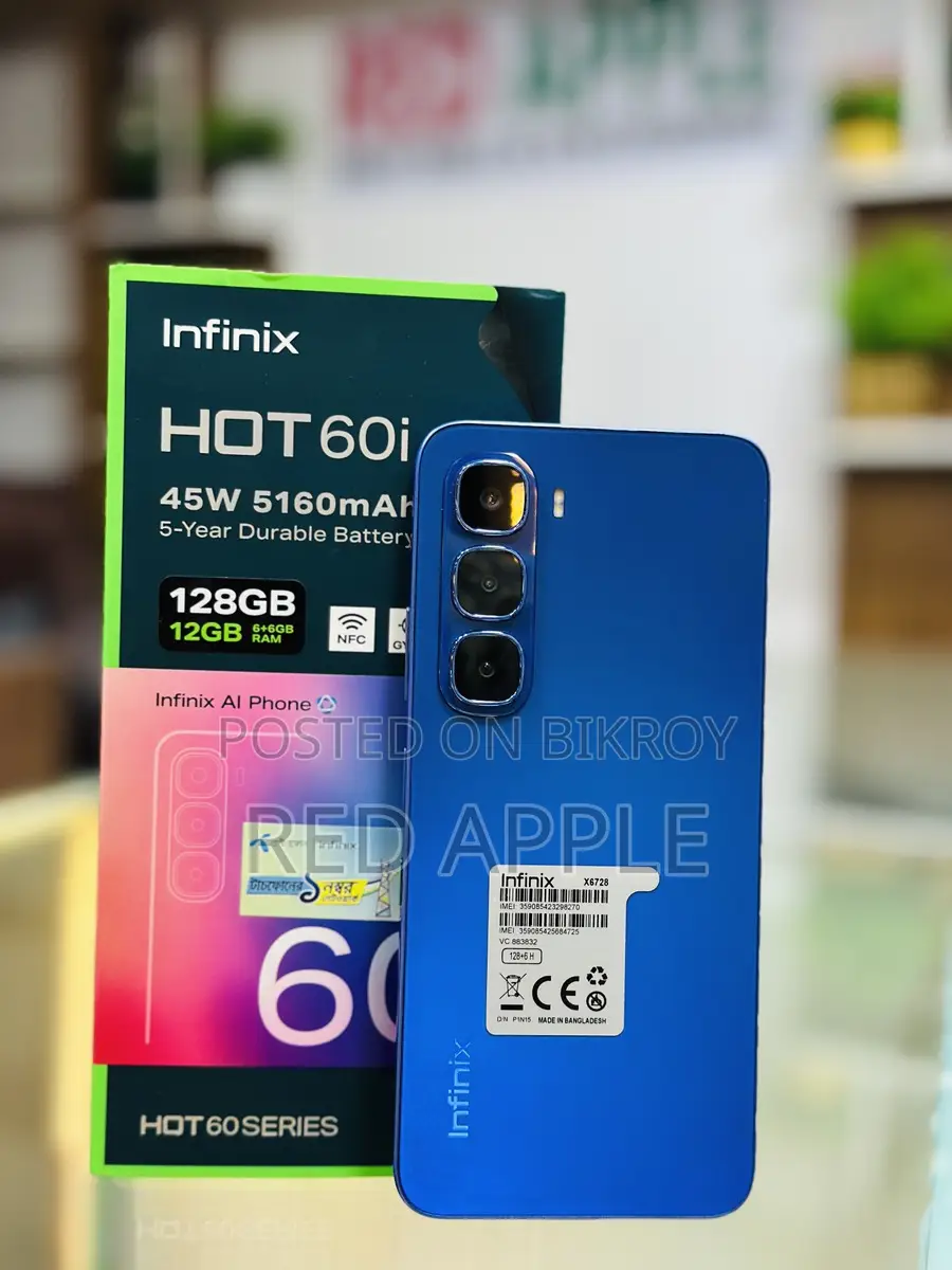 Infinix Hot 60i 6/128 GB Fullbox (Used)