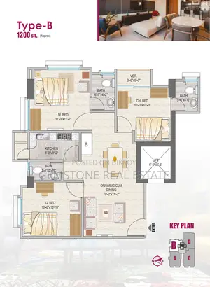 1300 sqft flat sale near at Dhanmondi