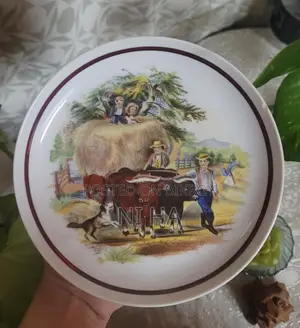 Antique Vintage Piece .. 80s Century Plate Rare Item