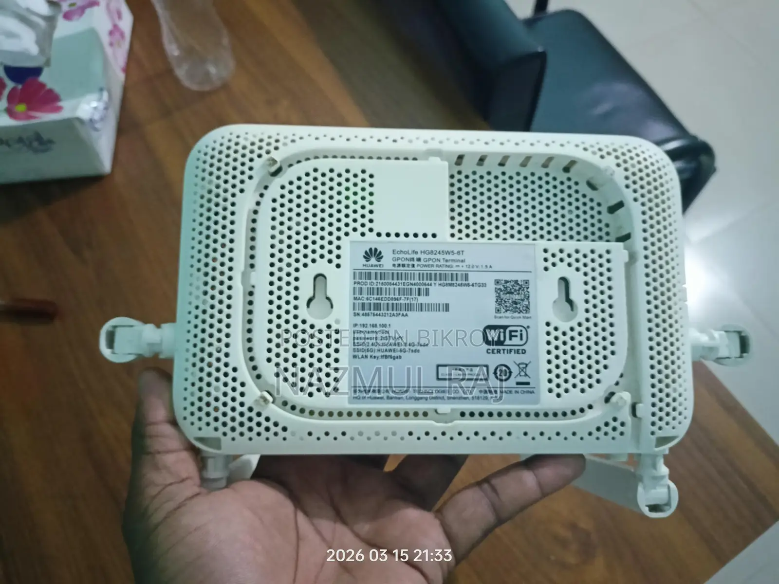Echolife HG8245W5-6T Gpon Terminal AC 1200 Mbps