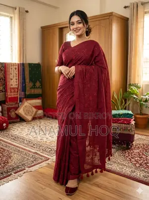 Embroidery Premium Half Silk Sharee