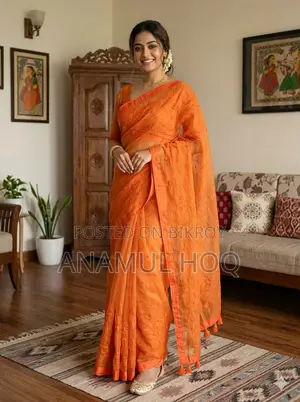 Embroidery Premium Half Silk Sharee