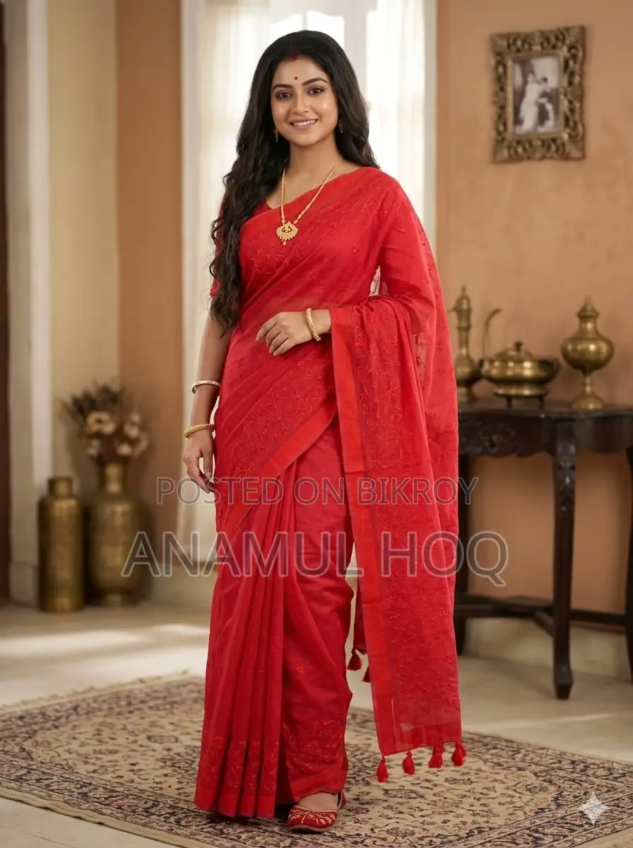 Embroidery Premium Half Silk Sharee