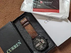 Curren 8301-Chocolate Leather Analog Watch for Men